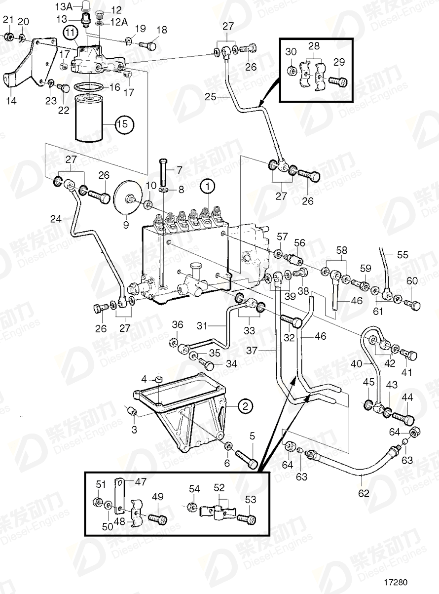 volvo penta Injection pump 863232 Drawing volvo penta Injection pump 863232 Drawing